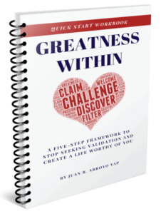 Spiral bound mockup of Greatness Within Book Workbook