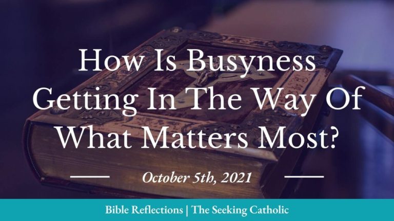 How is busyness getting in the way of what matters most to you?